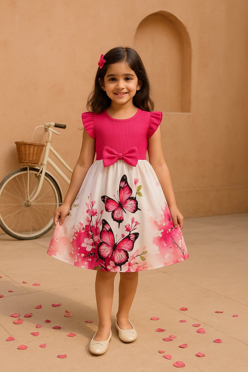 Pink New Trendy Kids Frock