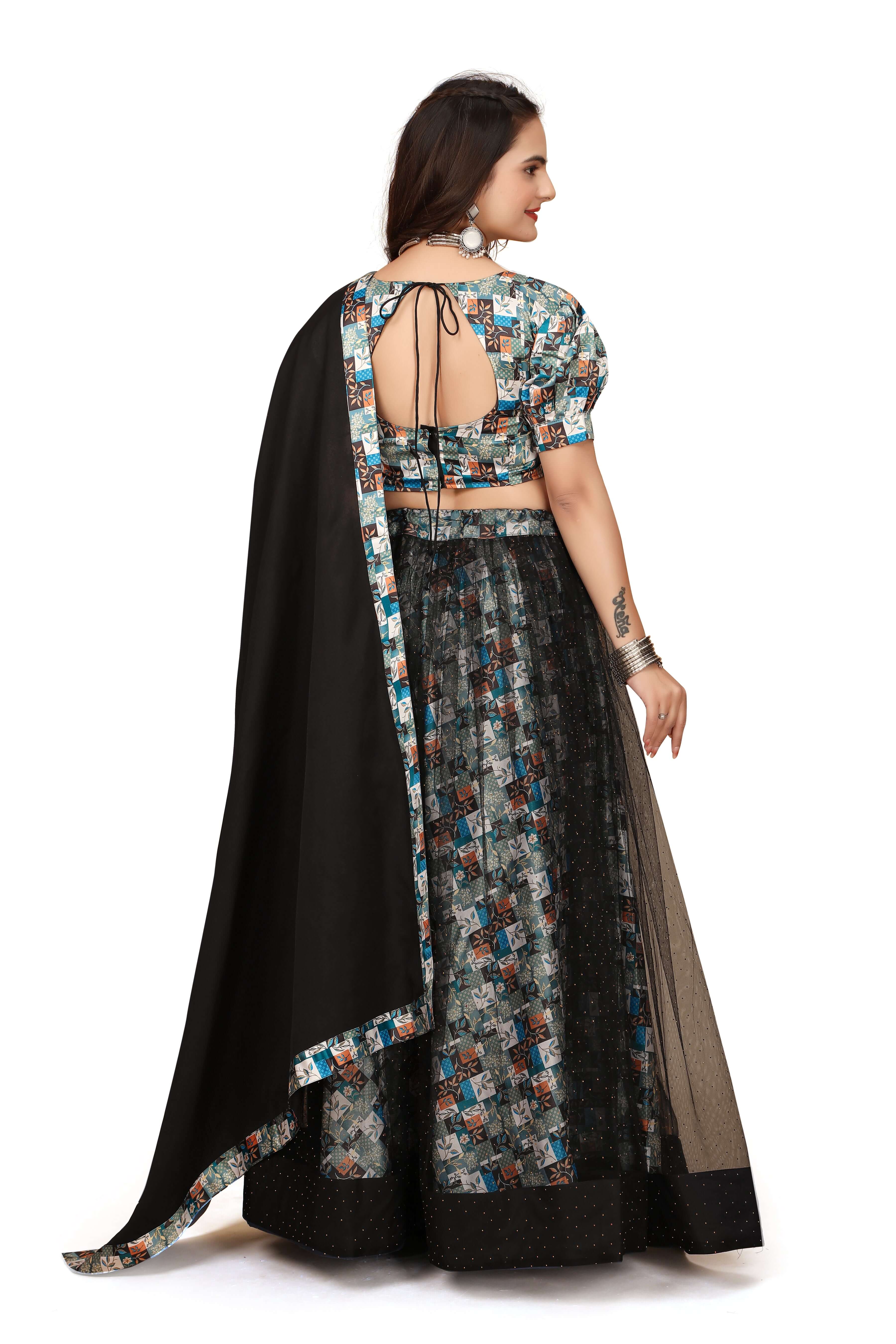 Printed Ready to Wear Lehenga & Blouse With Dupatta