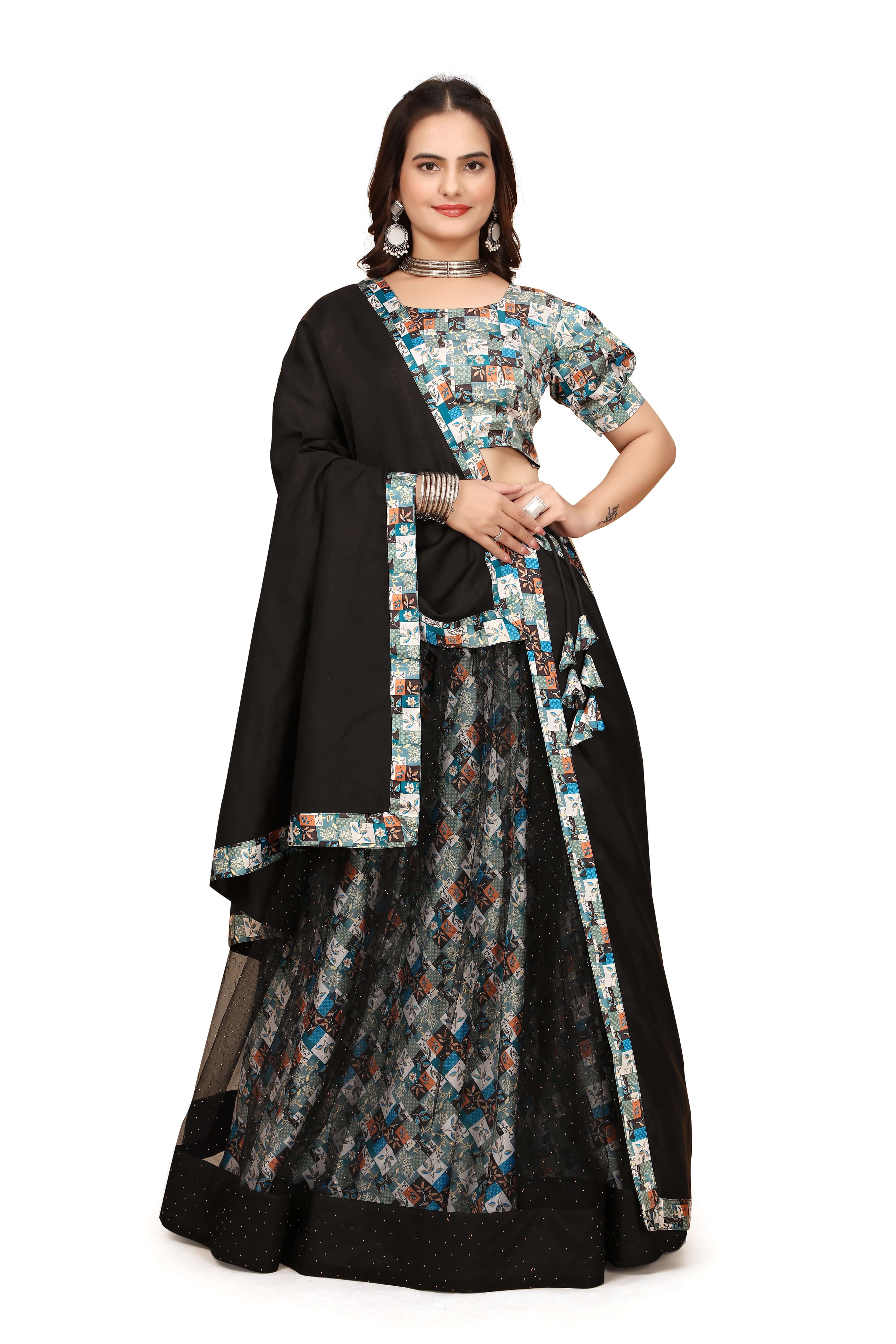 Printed Ready to Wear Lehenga & Blouse With Dupatta