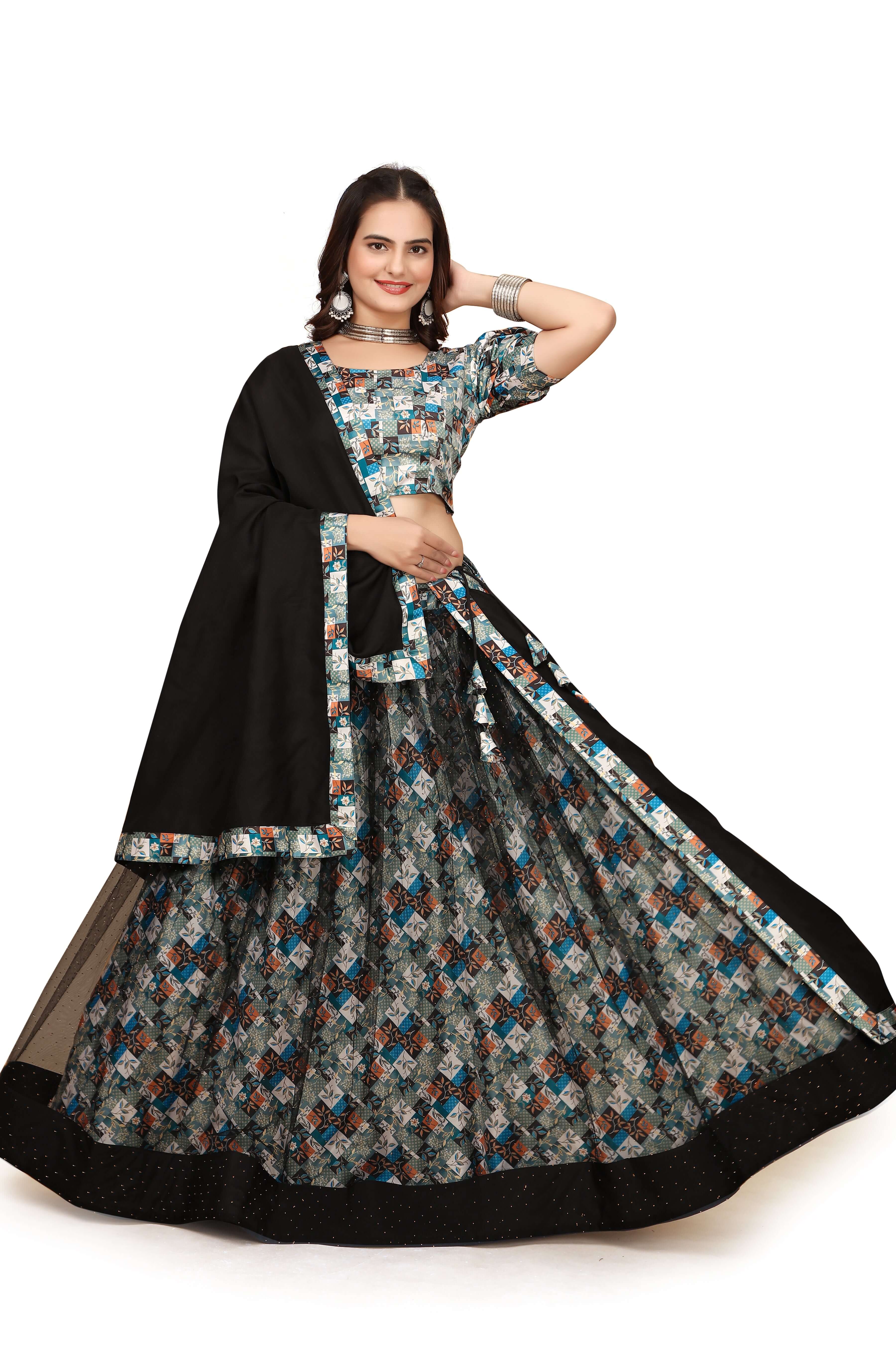 Printed Ready to Wear Lehenga & Blouse With Dupatta