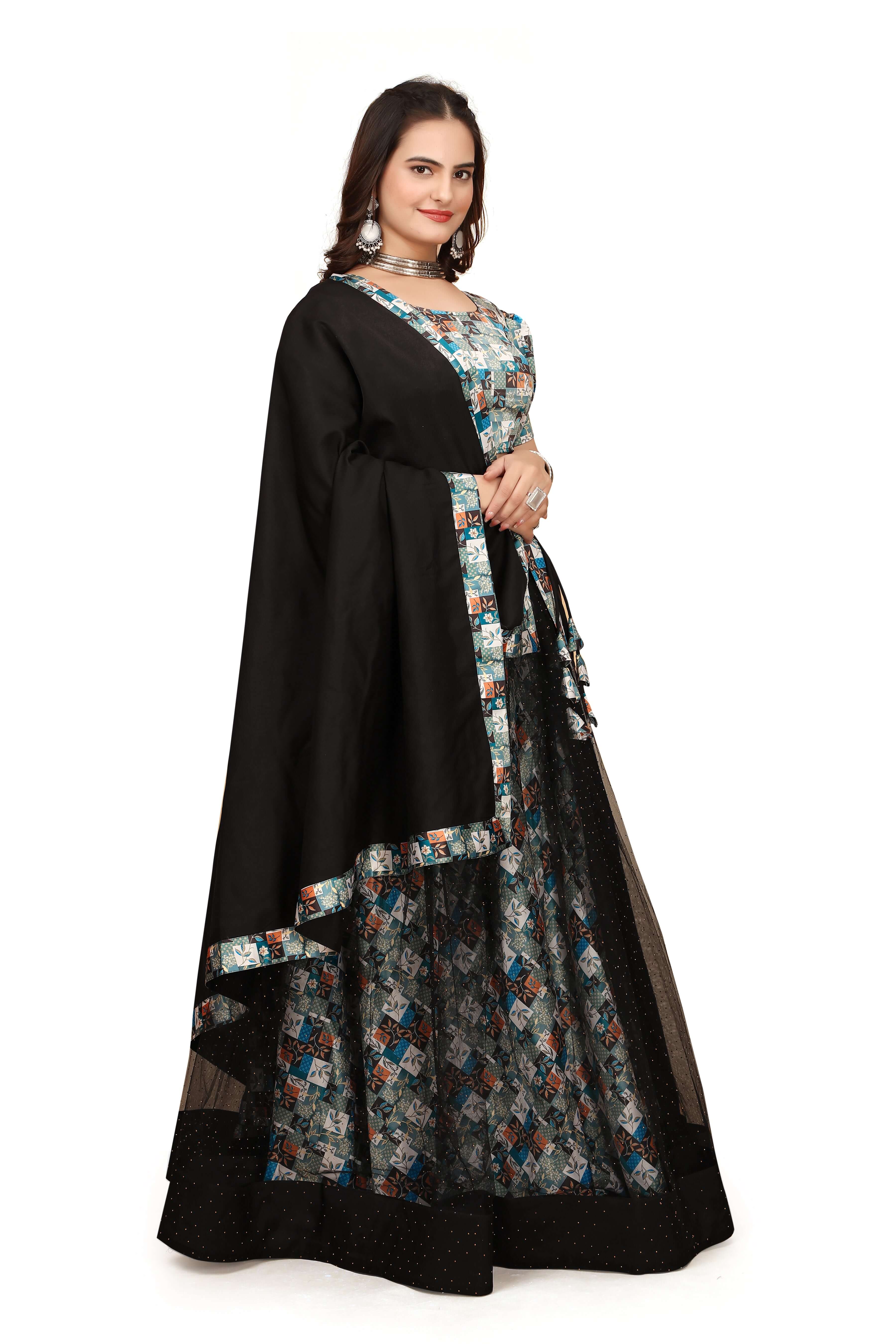 Printed Ready to Wear Lehenga & Blouse With Dupatta