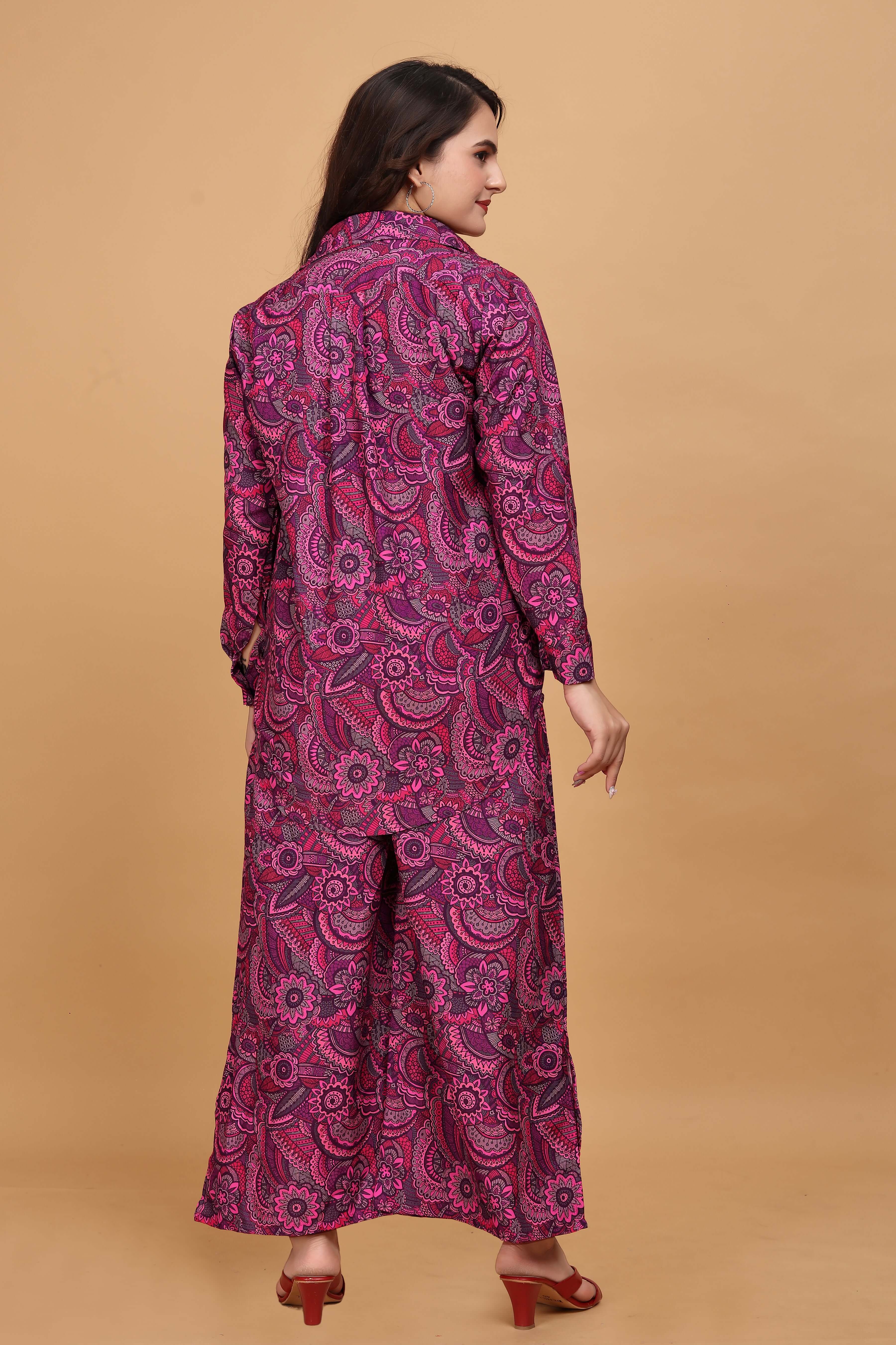 Women Abstract Printed Ethnic Co Ord Set