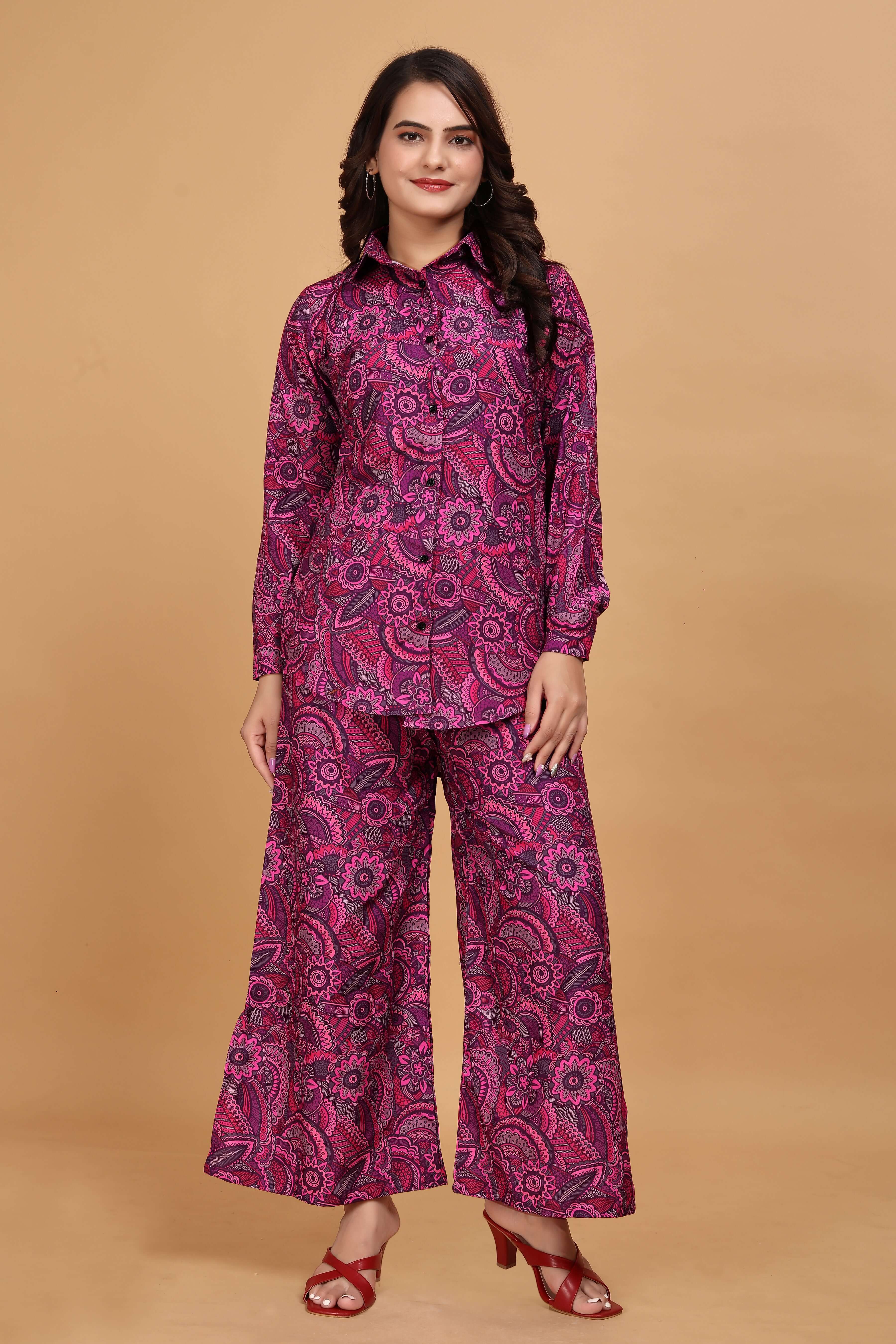 Women Abstract Printed Ethnic Co Ord Set