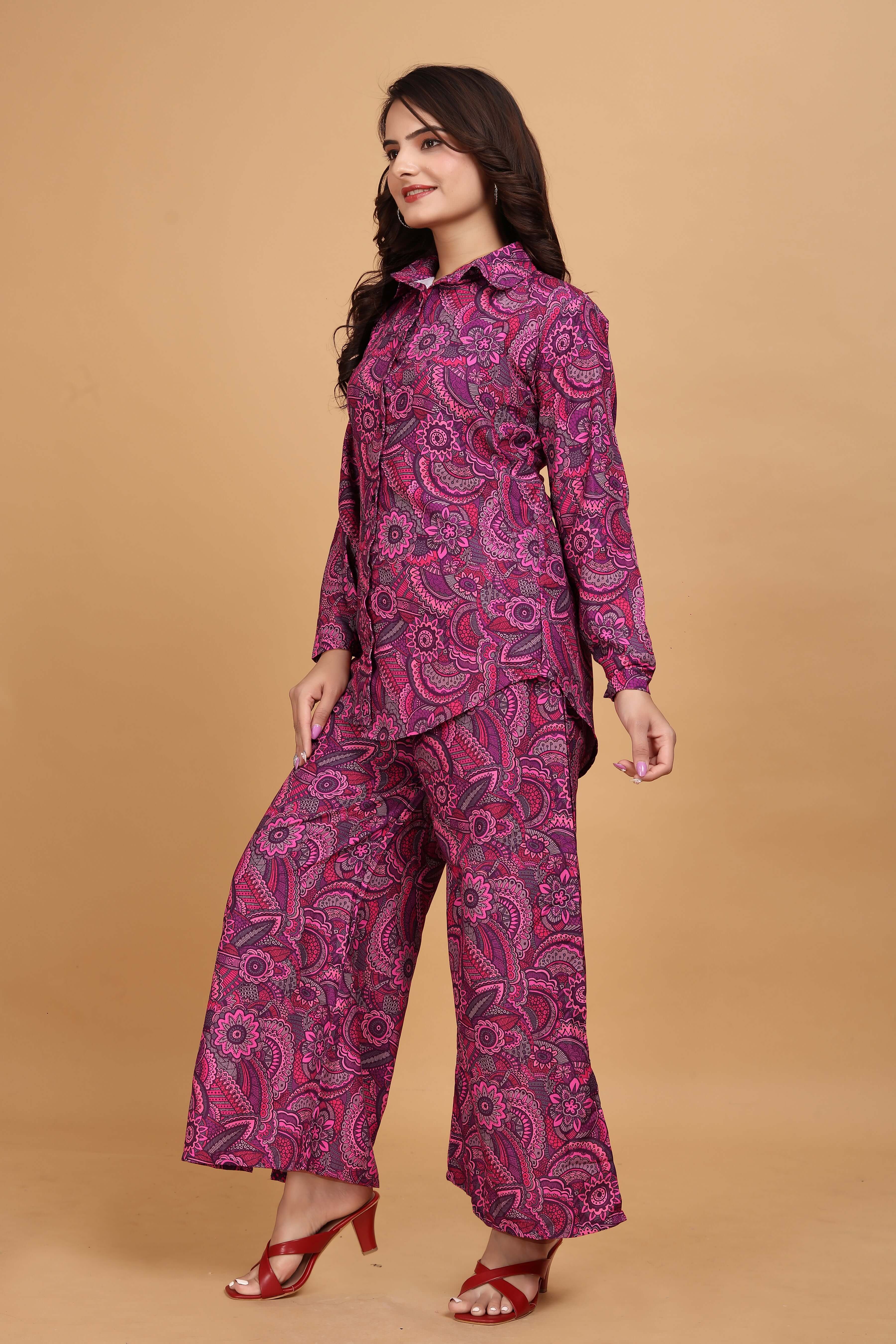 Women Abstract Printed Ethnic Co Ord Set