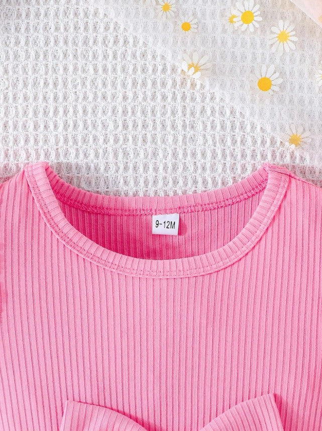 Infant Girls Summer Cap Sleeve Patchwork Printed Dress